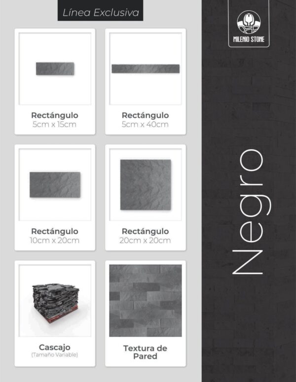 PIEDRA LAJA "NEGRA" - LÍNEA EXCLUSIVA