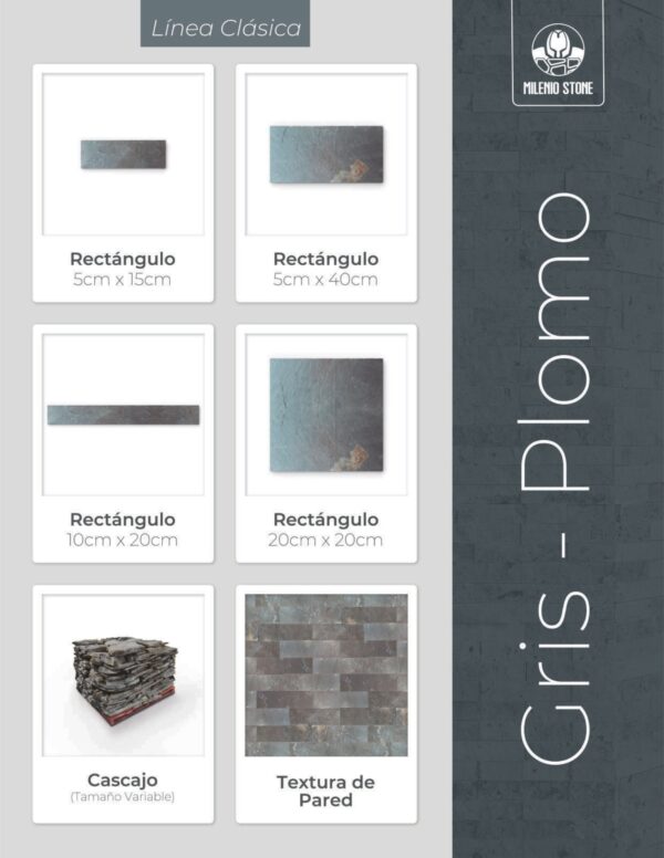 Piedra Laja Gris-Plomo "Línea Clásica"